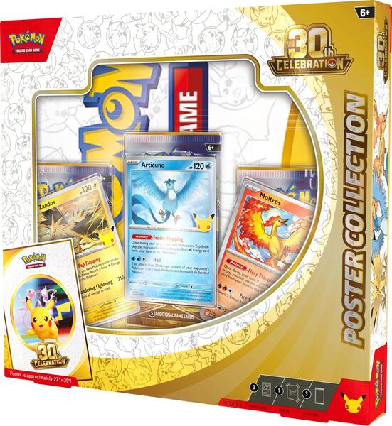 Buy 30th Celebration Poster Collection – box with Articuno, Zapdos and Moltres promos